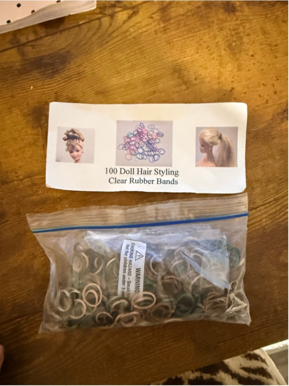 Doll Hair Styling Clear Rubber Bands One Size Multi-color